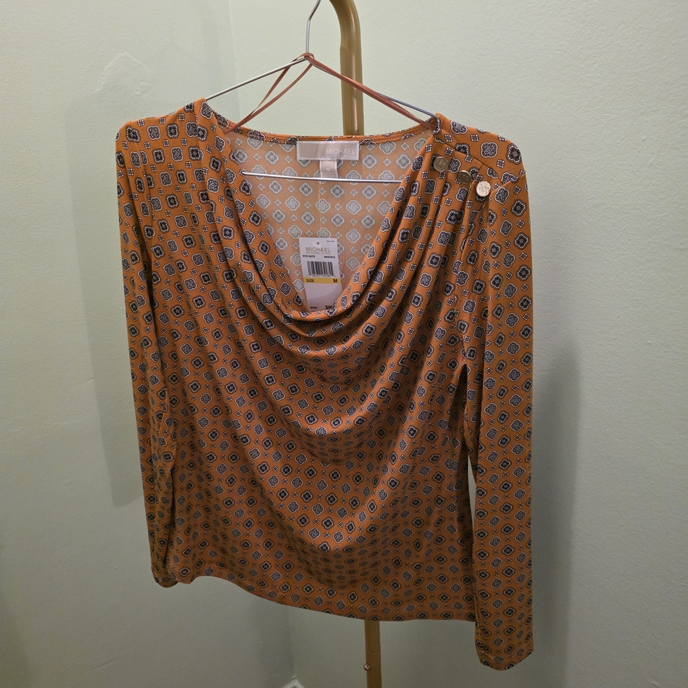 Michael Kors Marigold Geometric Blouse